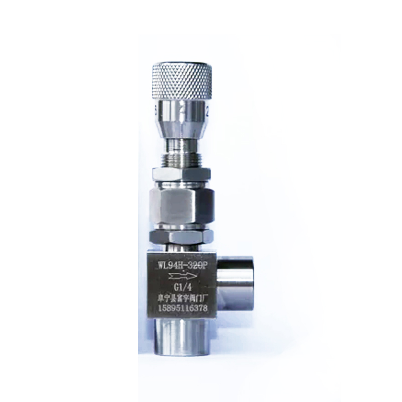 G 1/8" 1/4" NPT 1/2" 3/8" Stainless Steel 304 Needle Valve Micro Adjustment Valve WL94H-320P Angle Flow Regulating Valve 32MPA