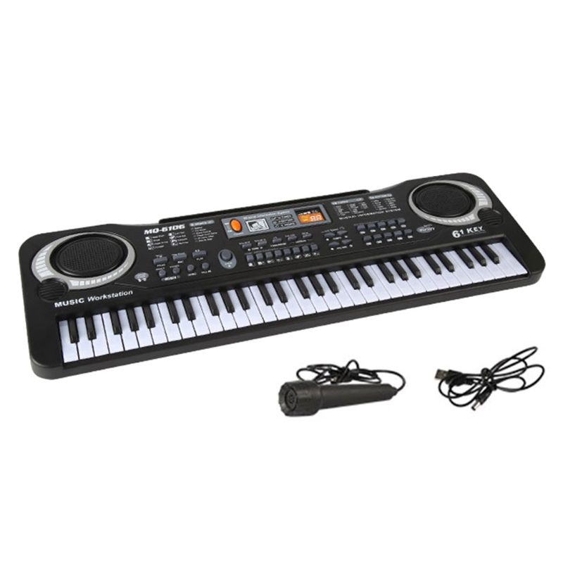 61 Keys Electronic Organ Digital Piano Keyboard with Microphone Kids Children Music Toy