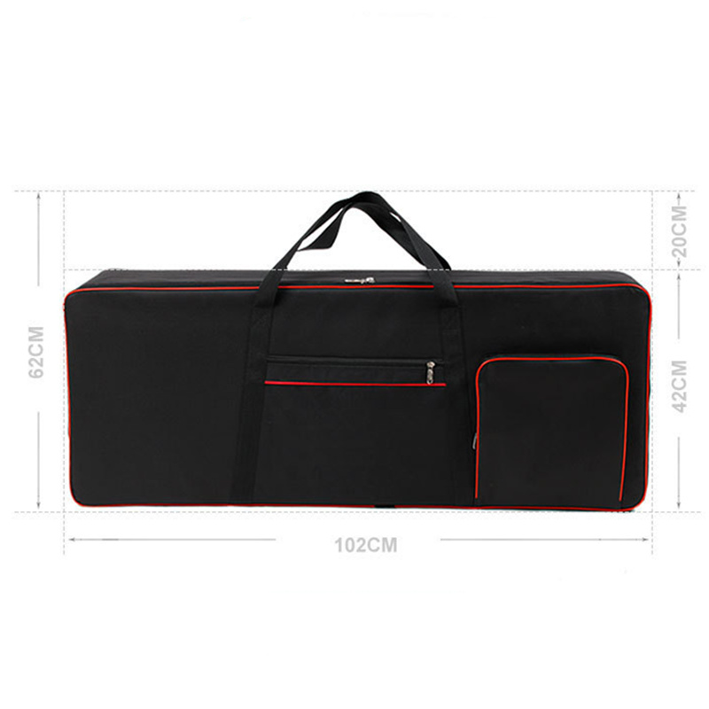 61 Key Keyboard Gig Bag Case,Portable Durable Keyboard Piano Waterproof 600D Oxford Cloth with 10mm Cotton Padded Case Gig Bag