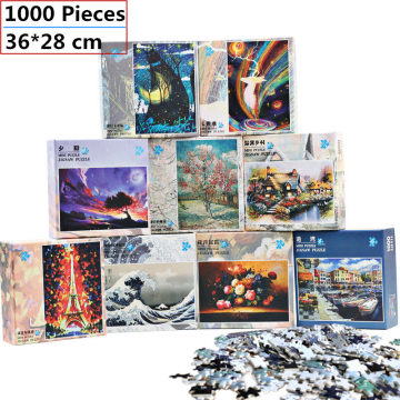 Mini Jigsaw Puzzle 1000 Pieces 38x26 cm Landscape Assembling Picture Puzzle For Adults Educational Toys Puzzles Pare Adultos