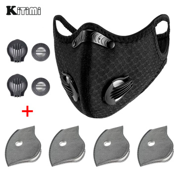 Mask With 4 Pad 2 Exhaust Valves Breathable Half Face Mask Face Cover For Cycling Outdoor Working Essential Halloween cosplay