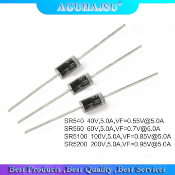 20PCS SR240 SR260 SR360 SR540 SR560 SR2100 SR3100 SR3200 SR5100 SR5150 SR5200 DO-41 DO-27 Schottky Rectifier Diode