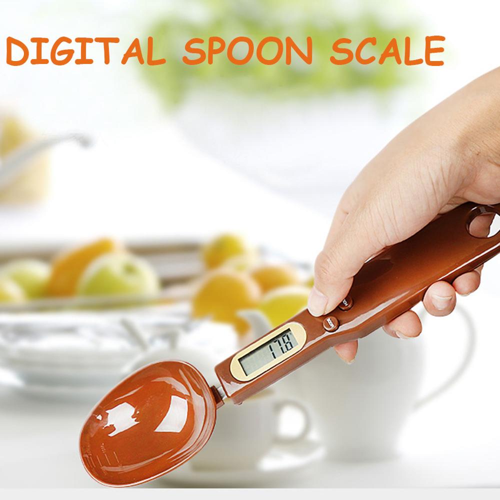 Electronic Weighted Spoon Digital Kitchen Measuring Spoons Weight Volumn Food LCD Display Food Scale Baking Spoon Scale c50