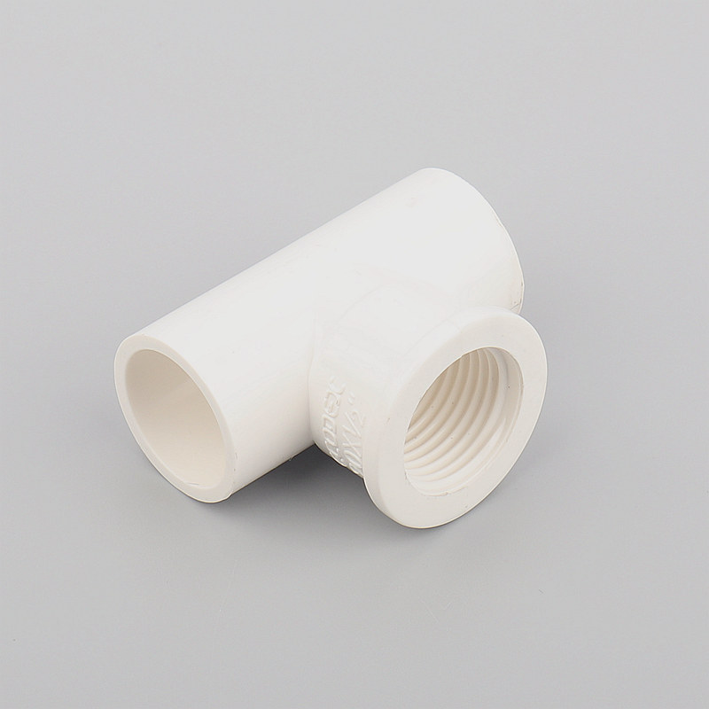 1pc 1 Way Female Thread Tee Connector PVC Inner Dia 20 mm*1/2"25*1/2"25*3/4"32*1/2"32*3/4"32*1" Pipe Fitting Adapter Irrigation