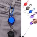 Solid Color Retractable Reel Recoil ID Badge Lanyard Name Tag Key Card Holder Belt Clips Hoist buckle Key Ring