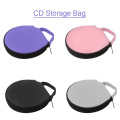 Portable CD DVD Case 20 Capacity Oxford Cloth Storage Bag Round Holder with Zipper for Home Car CD Box Bag
