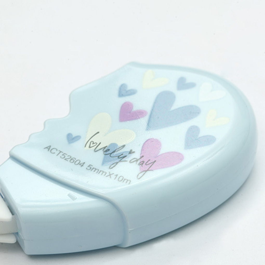 ZHUTING 2 Pcs/pair 10m Love Heart Correction Tape Plastic Stationery Corrector Students Gifts Office School Supplies