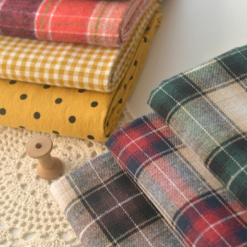 Scottish Plaid Flannel Wool Cotton Fabric Autumn and Winter Shirts Made of Clothes Bed-made Hand-made Fabric