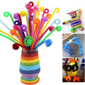 Colorful Plush Stick Pompoms Rainbow Color Chenille Stems For Kid Creative Educational DIY Toy Dolls Material Handmade Art Craft