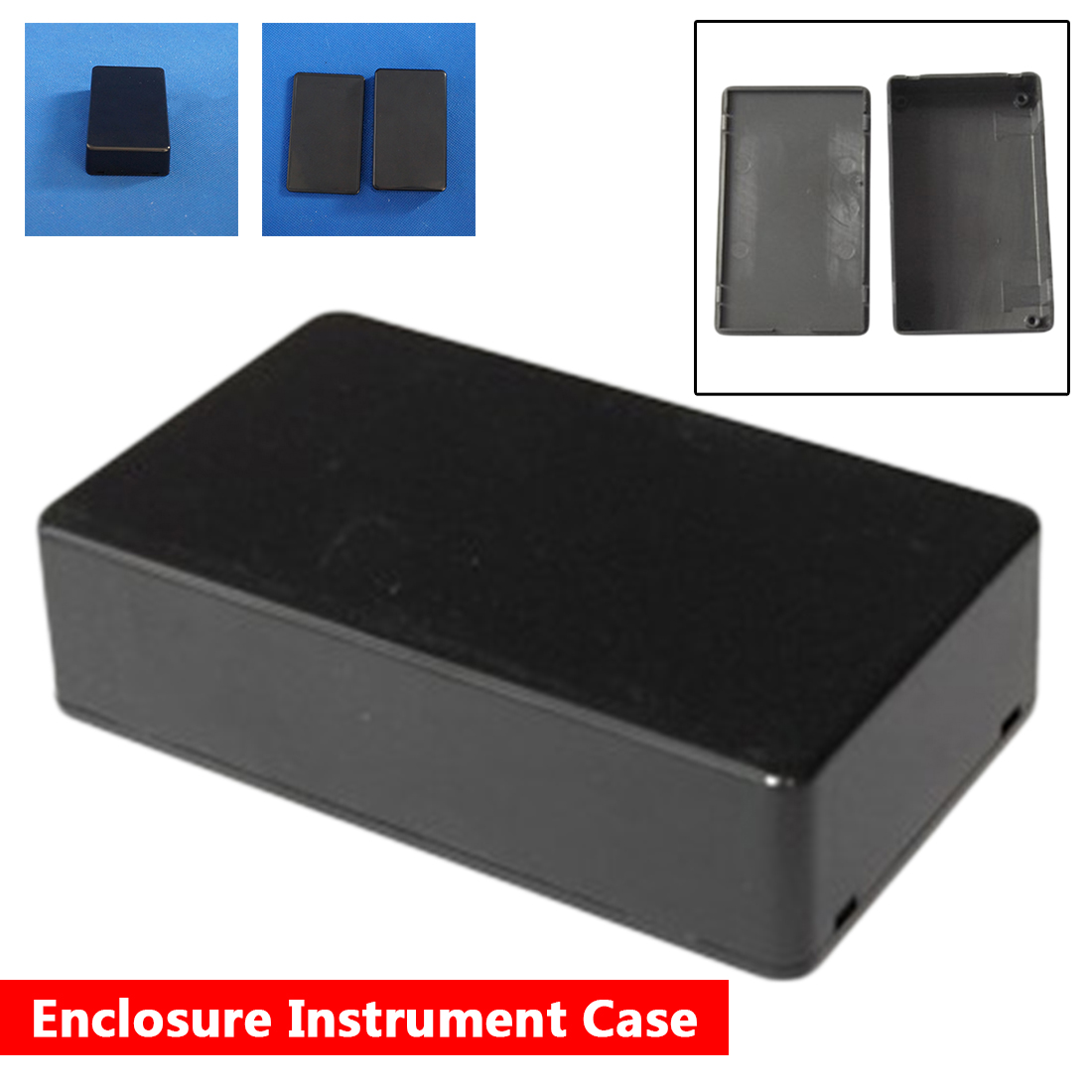 Enclosure Instrument Case Electrical Supplies DIY 100X60X25MM Black Plastic Electronic Project Box