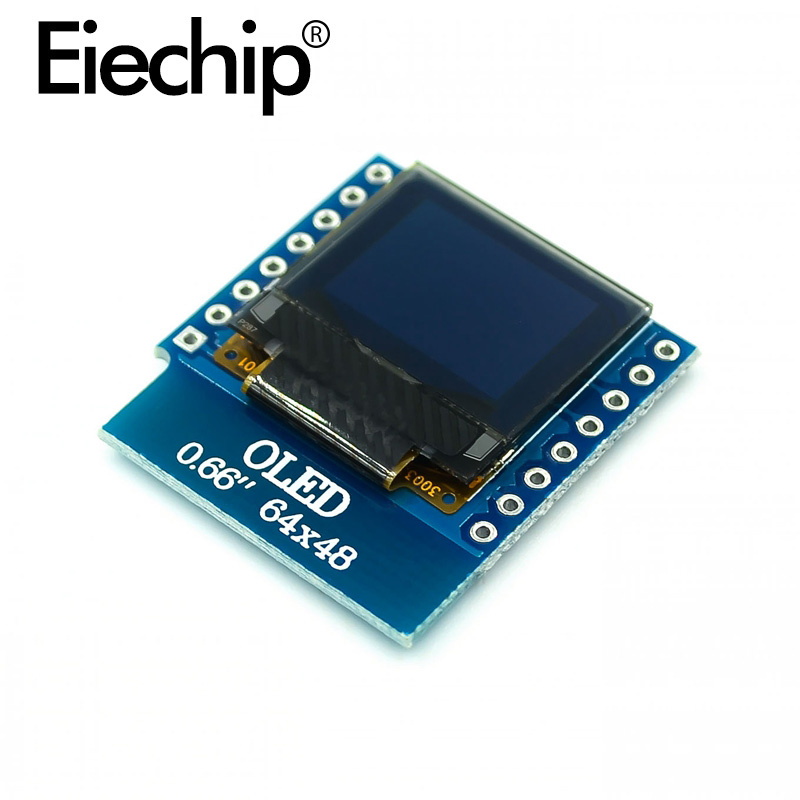 0.66" Drive IC SSD1306 IIC/I2C interface 64*48 white, LCD Screen 0.66 inch OLED Display module for Adunio Wemos D1 MINI