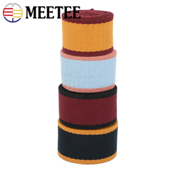 Meetee 4M 38MM Polyester Cotton Webbing Luggage Backpack PP Polypropylene Strap DIY Bag Tape Garment Belt Decoration Accessories