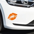 10*7.5 CM Orange Color Lips Kiss Decal Auto Car Body Stickers and Decals Car Styling Decoration Door Window Vinyl Stickers