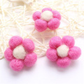 Wool needle felt flower handmade Wool Flower for DIY Fashion jewelry Hair Garment Accessories multi colors 1PC