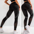 Seamless Yoga Pants Women High Waist Yoga Leggings Stitching Hollow Sport Pants Female Running Training Fitness Gym Leggings