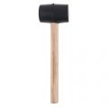 230g Non-elastic Rubber Hammer Tile Hammer with Round Head and Wooden Handle for DIY Hand Tool