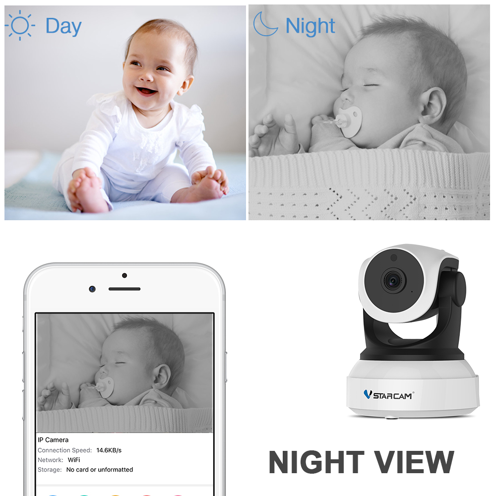 Vstarcam C7824WIP Baby Monitor wifi 2 way audio smart camera with motion detection Security IP Camera Wireless Baby Camera