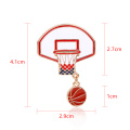 New Creative Cute Basketball Ball Frame Frame Brooch Badge Pin Fashion Jewelry Jewelry Denim Shirt Backpack Jewelry