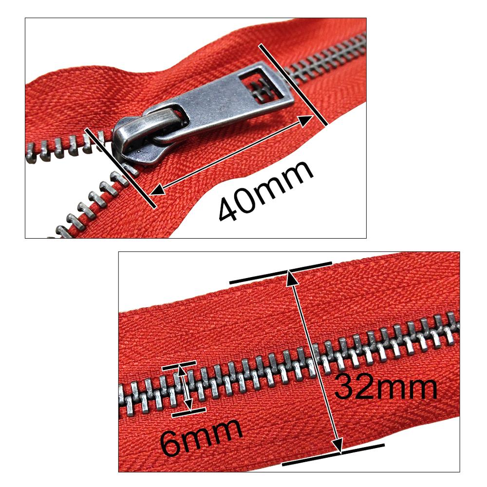 5/10Pcs 30/40/50/60/70/80cm 5# Colorful High Quality Open-end Double Sliders Gun Black Metal Zipper DIY Handcraft Pocket Cloth