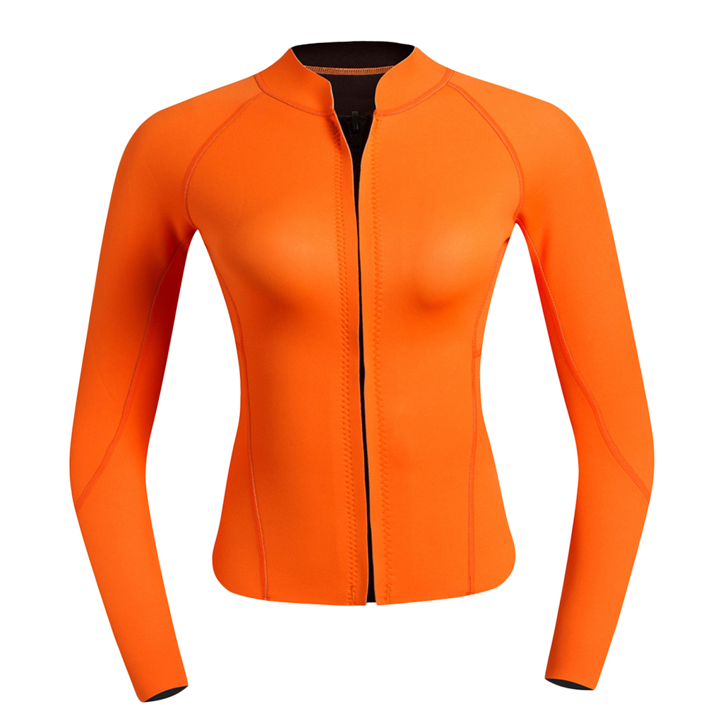 Women Wetsuit Top For Scuba Diving Snorkeling Surfing Kayaking Canoeing Women UV Sun Protection Long Sleeve Rash Guard