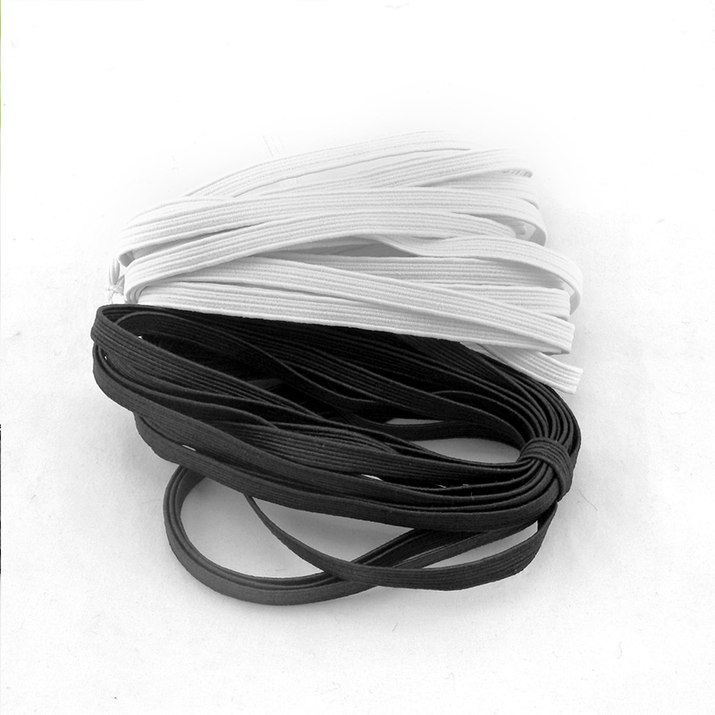 4mm/5mm 20m/lot Elastic band mask production flat elastic cord high quality and good elastic clothing sewing accessories supply
