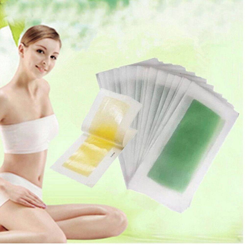 10Pcs Professional Hair Removal Double Sided Cold Wax Strips Paper For Leg Body Face Summer Hair Removal Tools Hot Sale New