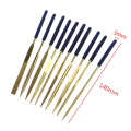 10Pcs Mini Files Titanium Diamond Coating Needle Flat File Set Metal Working Craft Tools l29k