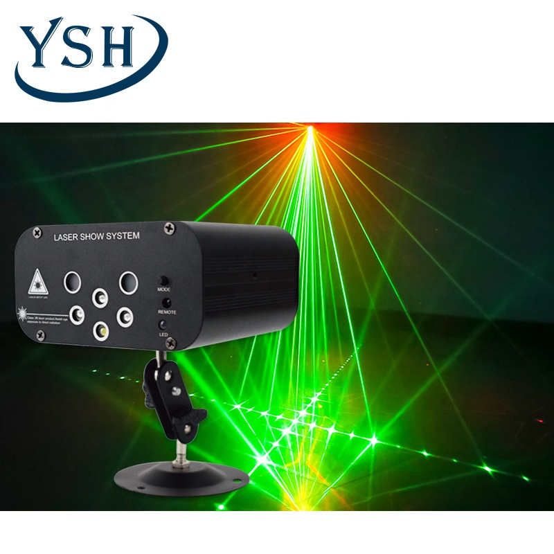 YSH Disco Light 6 Beam 64 Pattern LED Laser Laser Projector Christmas Party DJ Light Voice-Activated Disco Xmas For Wedding