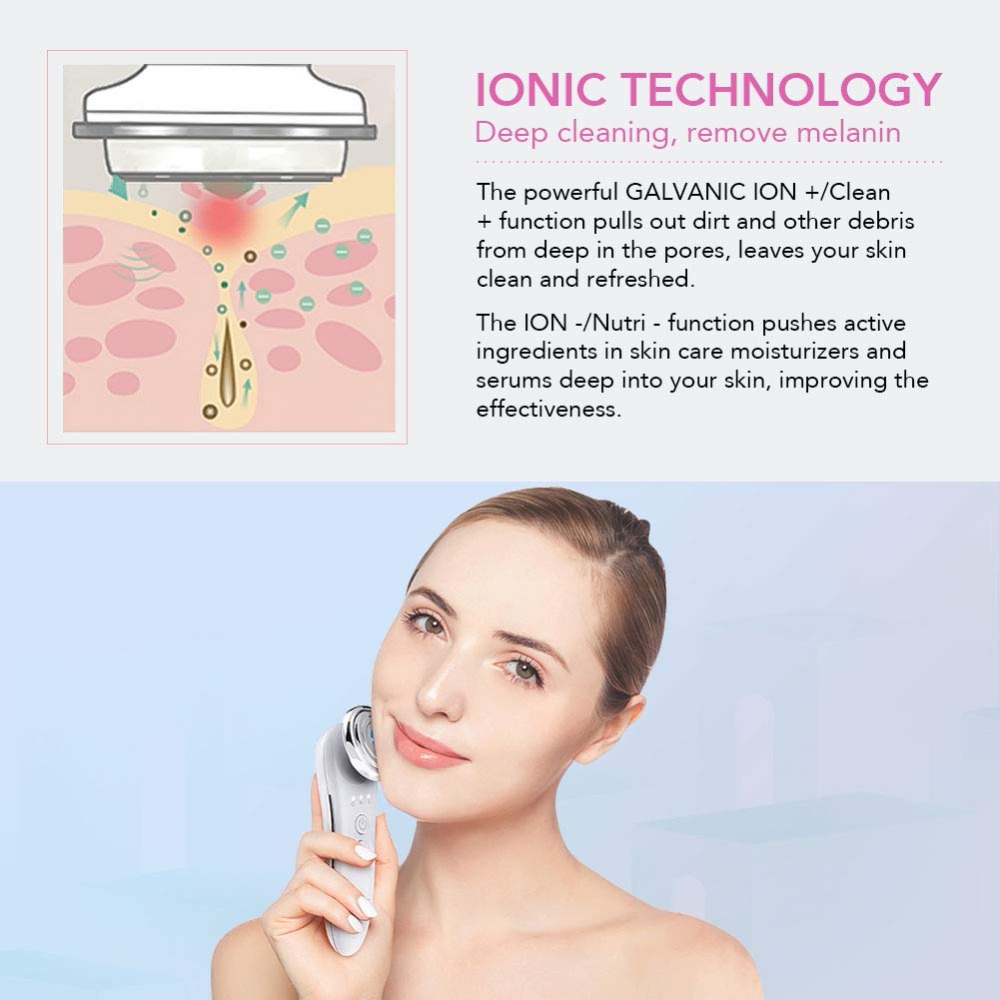 LED EMS Facial Lifting Massager Machine Photon Ultrasonic Face Massage Wrinkle Remover Tightening Skin Care Toning Beauty Device