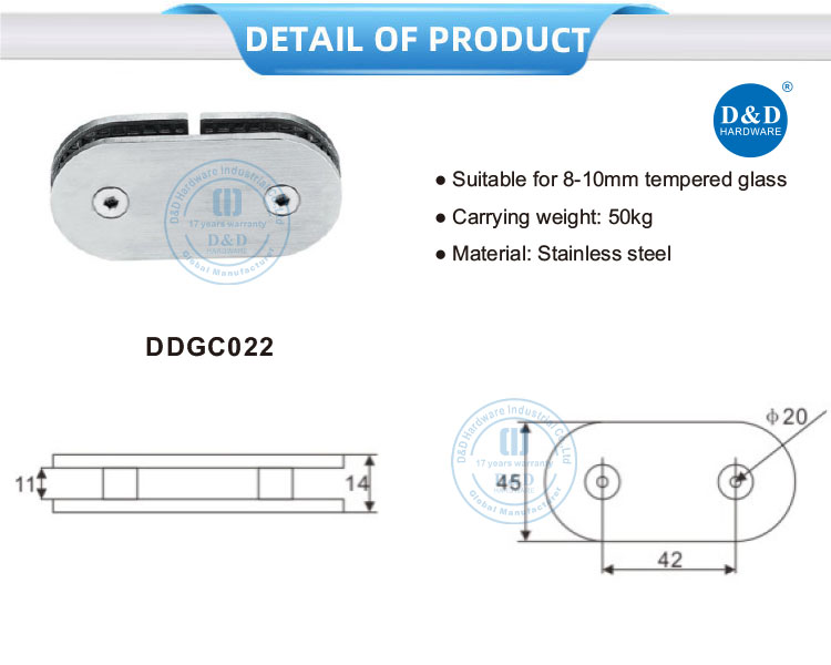 shower screen glass clips