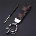 Square Pattern Leather Keychains Luxury Leder Lanyard Keychain Car Key Rings For Women Fashion Key Accessory Keyrings Gifts