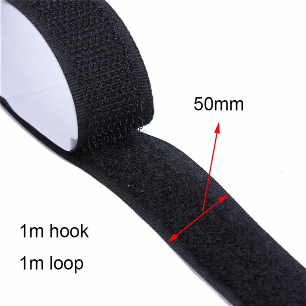 50MMx1M Self Adhesive Hook Loop Tape Double-side Adhesive Sticker Nylon Gue Fabric Tape For Sewing Velcro Adhesivo клейкая лента