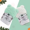 Cartoon Panda Animal Baby Silicone Teething Mitten Glove Infant Squeaky Teether Newborn Chewable Nursing Mittens Teethers