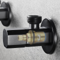 Angle Valve Copper Black Bathroom Filling Valves Toilet Cold and Hot Water Stop Valve Deck Mounted for Kitchen Bath Toilet Sink