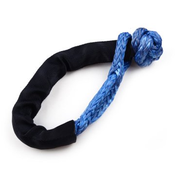 Nylon Blue Flexible Synthetic Soft Shackle Winch Rope Towing Recovery Straps 35000LB 16T