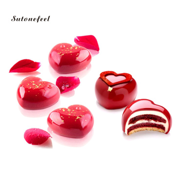 Heart Shaped Cake Mold Food Grade Silicone Cake Mousse Baking Moulds Form Chocolate Truffle Baking Pan Cake Decorating Tool