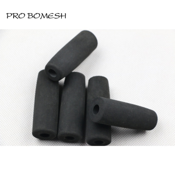 Pro Bomesh 4Pcs/Pack 6.6cm 5.6g Inner Diam 9.5mm EVA Rear Grip Split Grip Black Color DIY Fishing Rod Building Component Repair