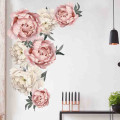 Home easy to paste non-toxic peony flower pattern creative wall stickers girls children room decoration wall stickers H0507