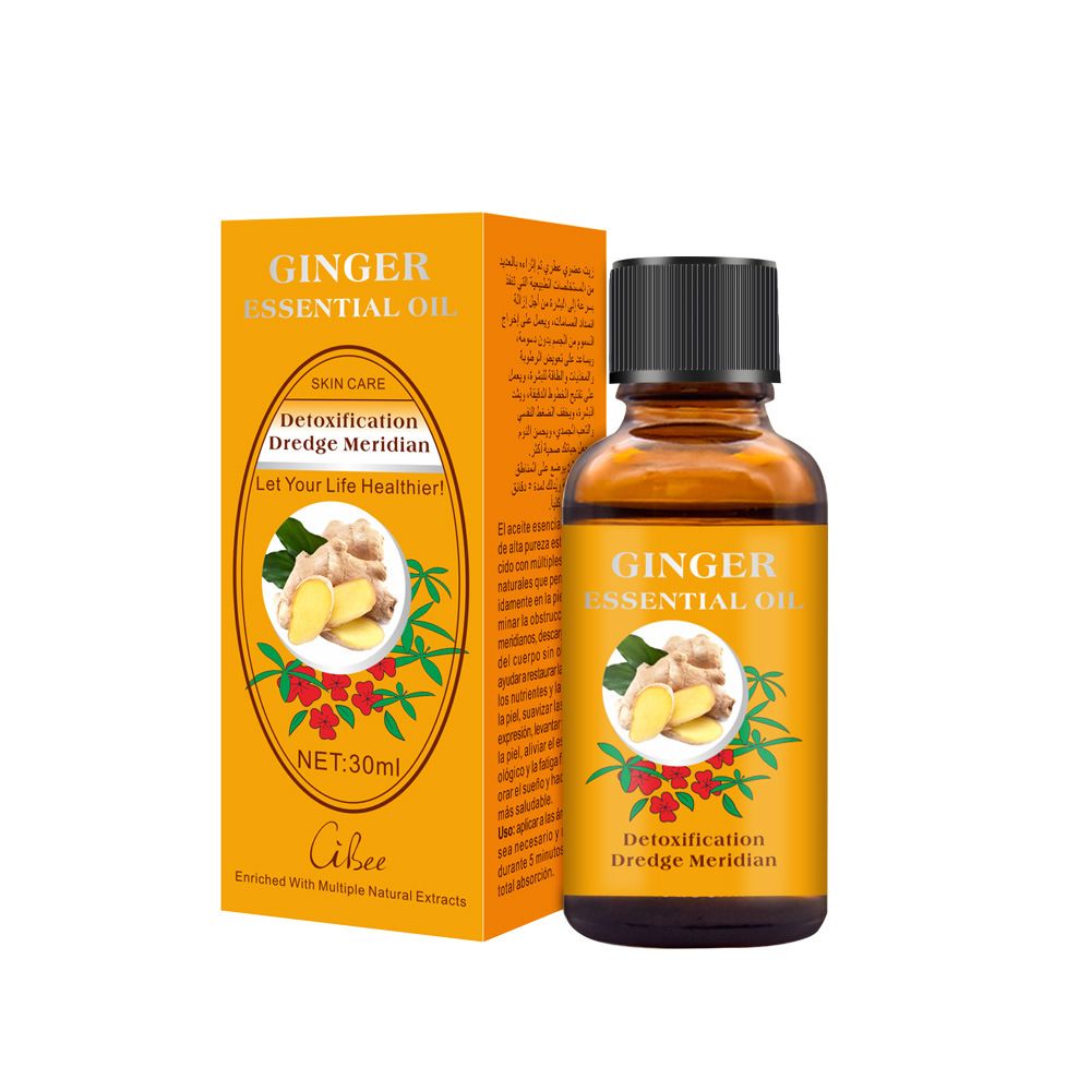 LAIKOU 30ML Ginger Massage Oil Relaxing Body Massage Scraping Essential Oil Relieve Fatigue Pure Natural Body Oils Skin Care