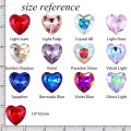 Heart Crystal AB K9 Strass Stone Glass Rhinestone Jewelry for Craft Beads Glue on Clothes Decoration Diy Rhinestone Applique To
