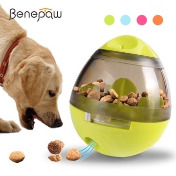Benepaw Interactive Toy Dog Treat Dispensing Smart IQ Toy Leakage Food Ball Small Medium Large Pet Puppy Play Game 4 Colors 2019