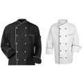 Cotton Chef Coats with Piping-long sleeves