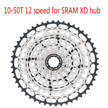 new Ultralight 12 Speed 10-50T Cassette MTB mountain bike Bicycle Freewheel Cassette for XD hub only 369g Free shipping HOT
