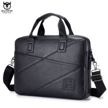 BULLCAPTAIN 2020men's briefcase business handbag can be used for 15 inch laptop casual shoulder messenger bags leather bag men