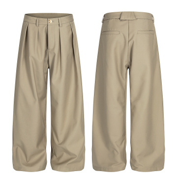 Men's High Rise Wide Leg Trousers