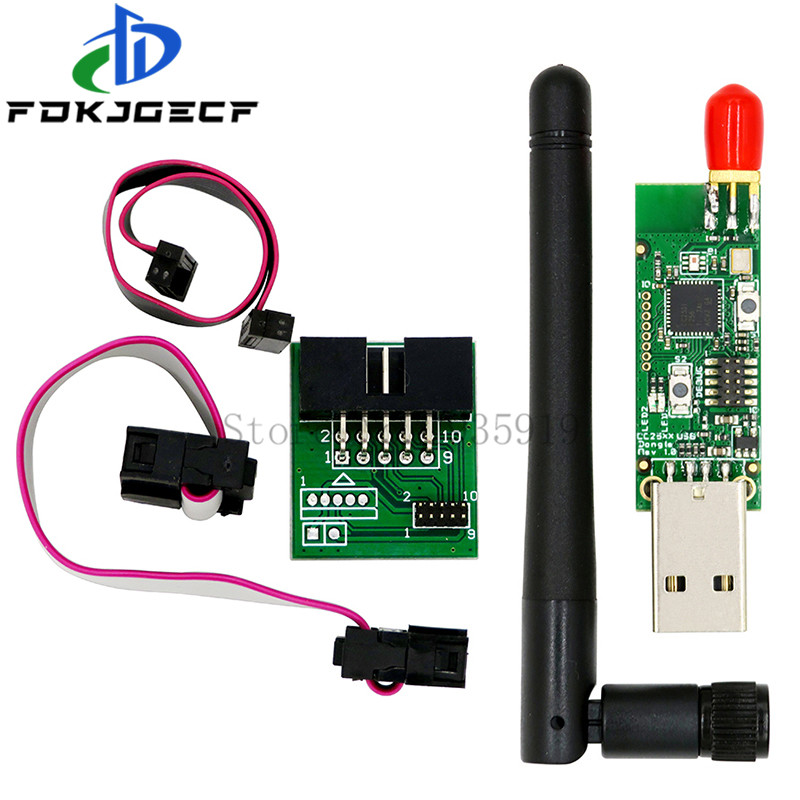 CC2531 CC2540 +Antenna BLE 4.0 Zigbee Sniffer Wireless Board Dongle Capture Module USB Programmer Downloader Cable Connector
