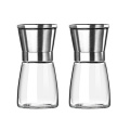 2Pcs Manual Spice Salt And Pepper Grinder Set Stainless Steel Pepper Mills Kitchen Accessories Cooking Tool Portable