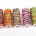 5Rolls/Pack Rainbow Color Polyester Sewing Threads Set DIY Sewing Yarn Knitting Accessories Overlock Thread Multicolor Rope