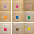 5.8*7cm Pyramid Tea Bags Filter Bag Nylon Transparent Empty Teabag With Label Various colors 100pcs/lot
