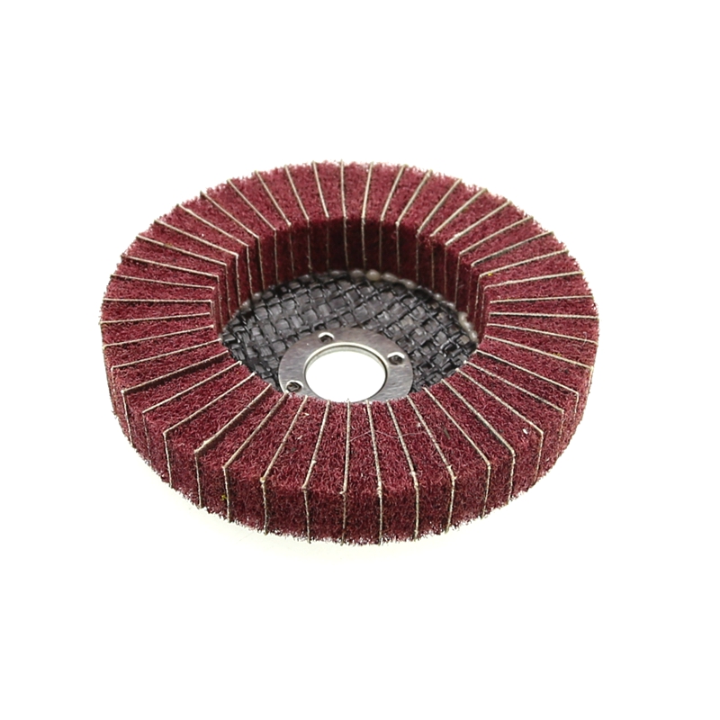 1 piece 4"/100x16mm Non-woven Combi Polishing Disc Angle Grinder Flap Grinding Disc for Metal Deburring Derusting